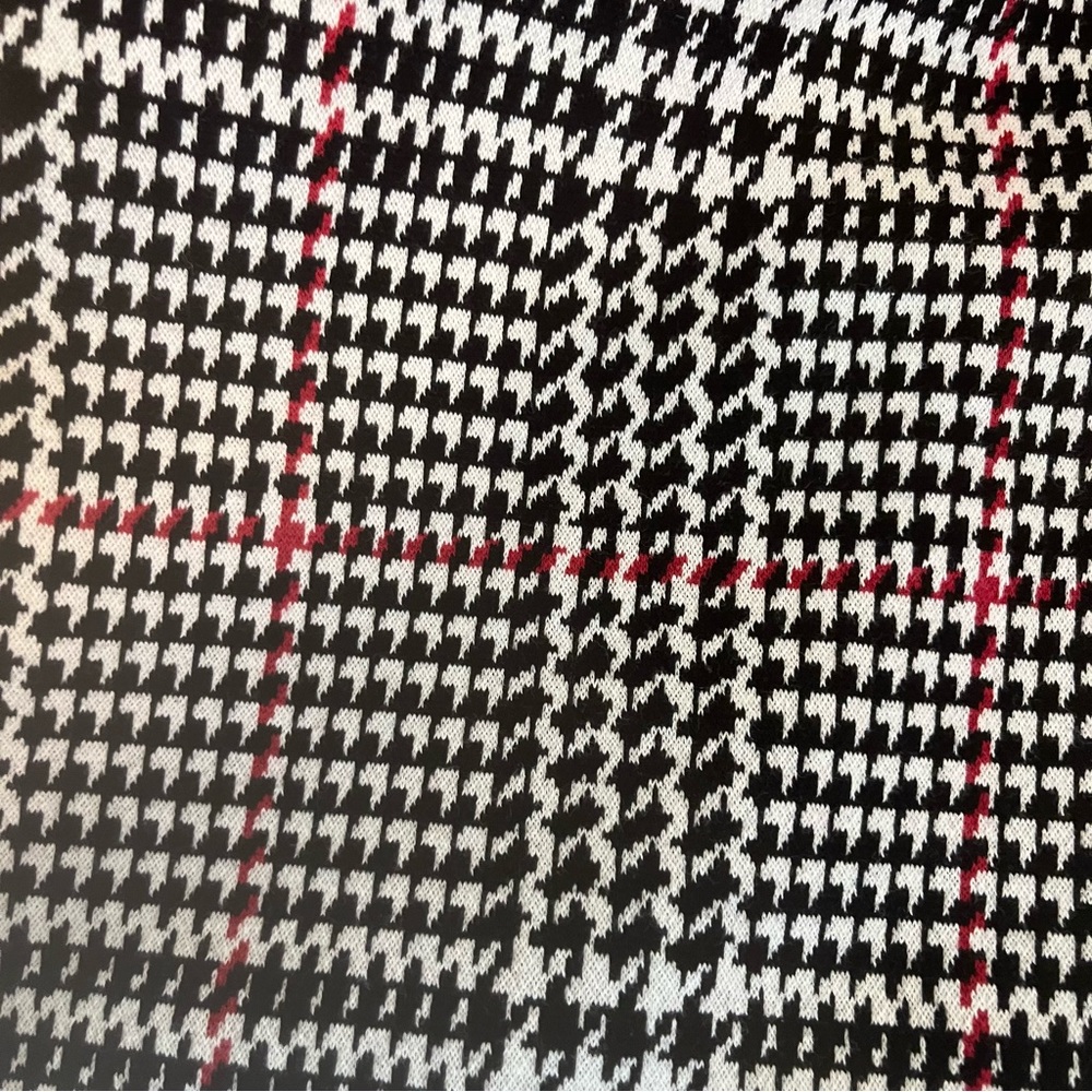 Classic houndstooth pattern knee-Length straight skirt-12P - Picture 11 of 12